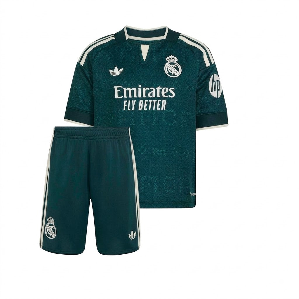 Conjunto de camiseta infantil de visitante del Real Madrid 2026/27